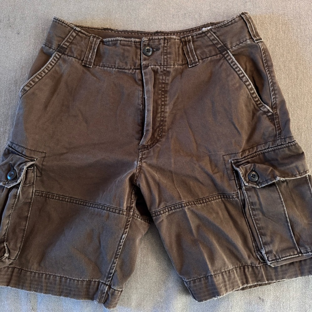 Vintage Abercrombie & Fitch Brown Cargo Shorts - Picture 2 of 7